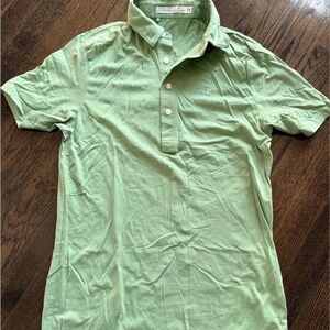 mens criquet top shelf range polo- slim fit- lime green-M